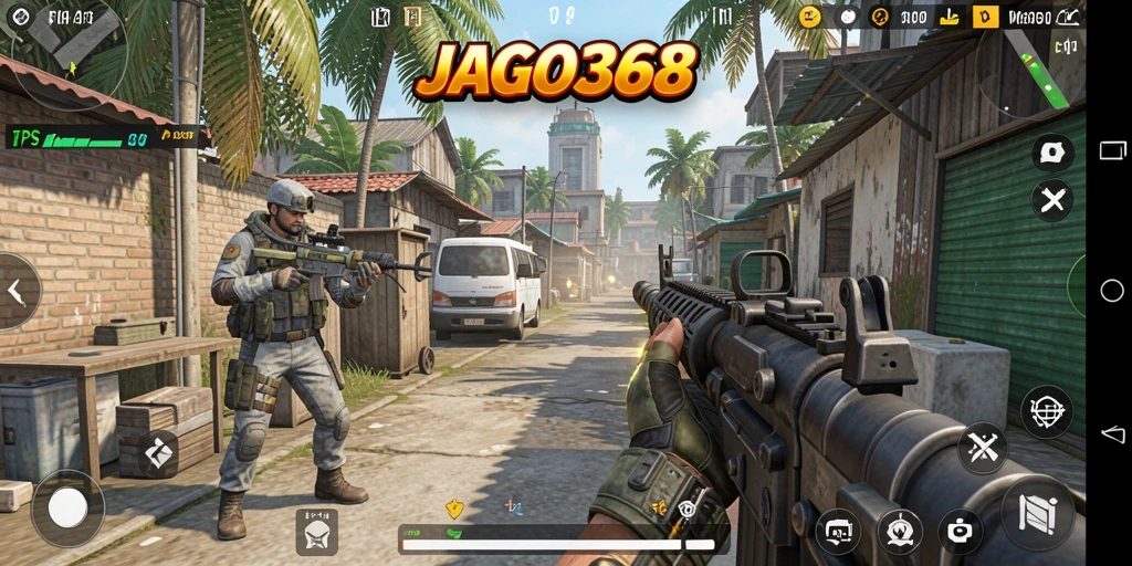 Tampilan gameplay JAGO368 dengan aksi tempur yang intens.