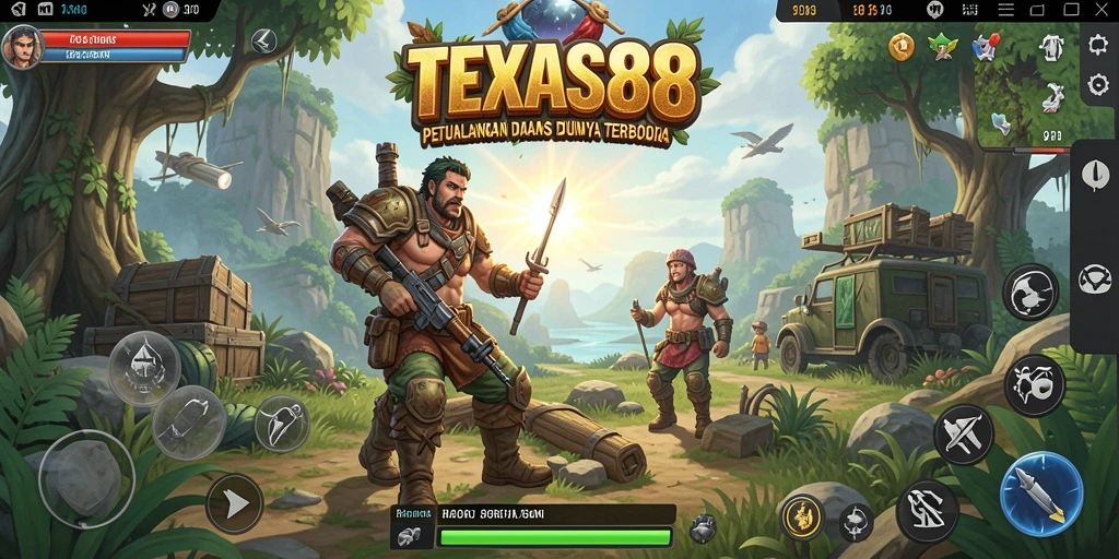 Screenshot gameplay TEXAS88 dalam dunia terbuka yang menakjubkan.