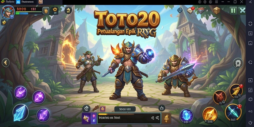 Tampilan gameplay epik dan penuh aksi di TOTO20.
